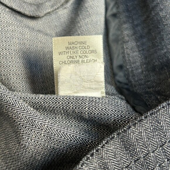 J. Jill Womens Stretch Jacket Small Petite Gray Linen Blend Pockets Lightweight - Picture 6 of 10